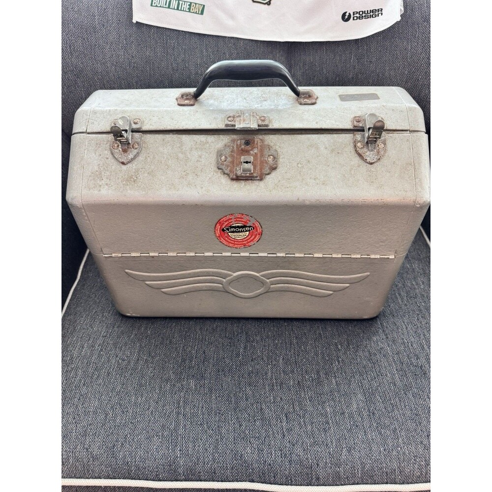 Nice Simonsen Tackle Box W/ Vintage Fishing Lures